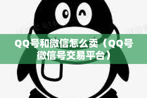 QQ号和微信怎么卖（QQ号微信号交易平台）