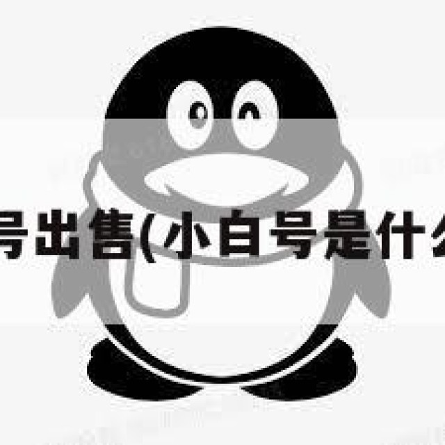 QQ小白号出售(小白号是什么意思啊)