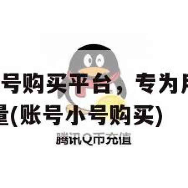 高质量QQ小号购买平台，专为用户提供服务的优势与考量(账号小号购买)