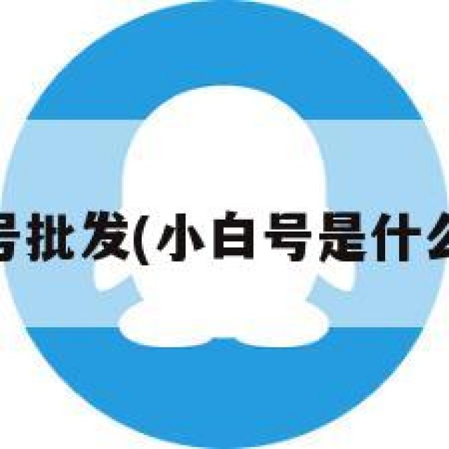 qq小白号批发(小白号是什么意思啊)