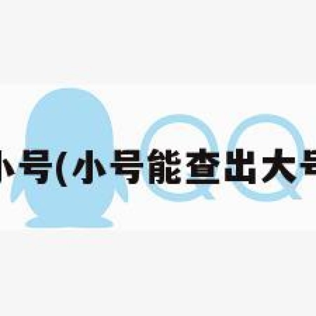 qq小号(小号能查出大号吗)