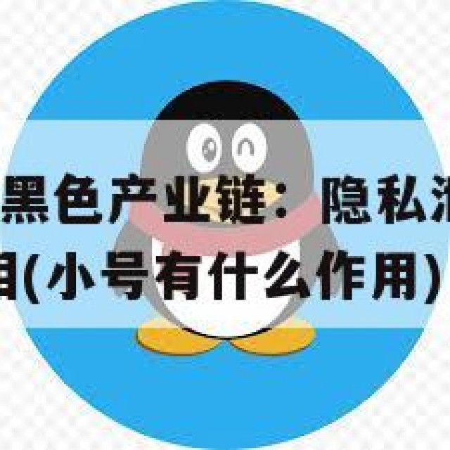 揭秘QQ小号黑色产业链：隐私泄露与网络欺诈背后的真相(小号有什么作用)